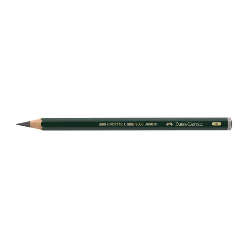 FABER CASTELL 9000 Jumbo Bleistift 2B liegend