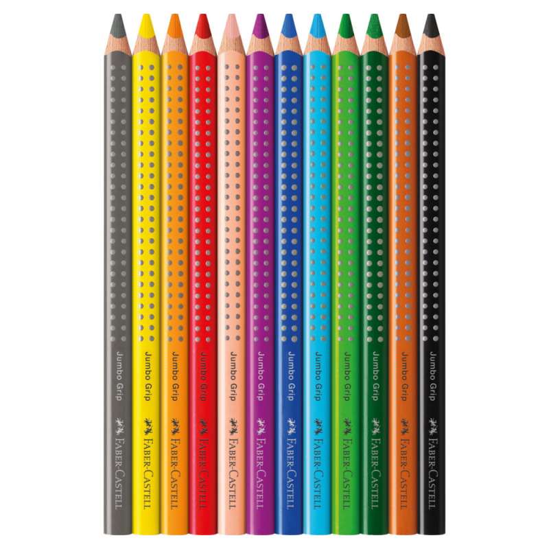 FABER CASTELL Farbstift Jumbo Grip 12er Set offen