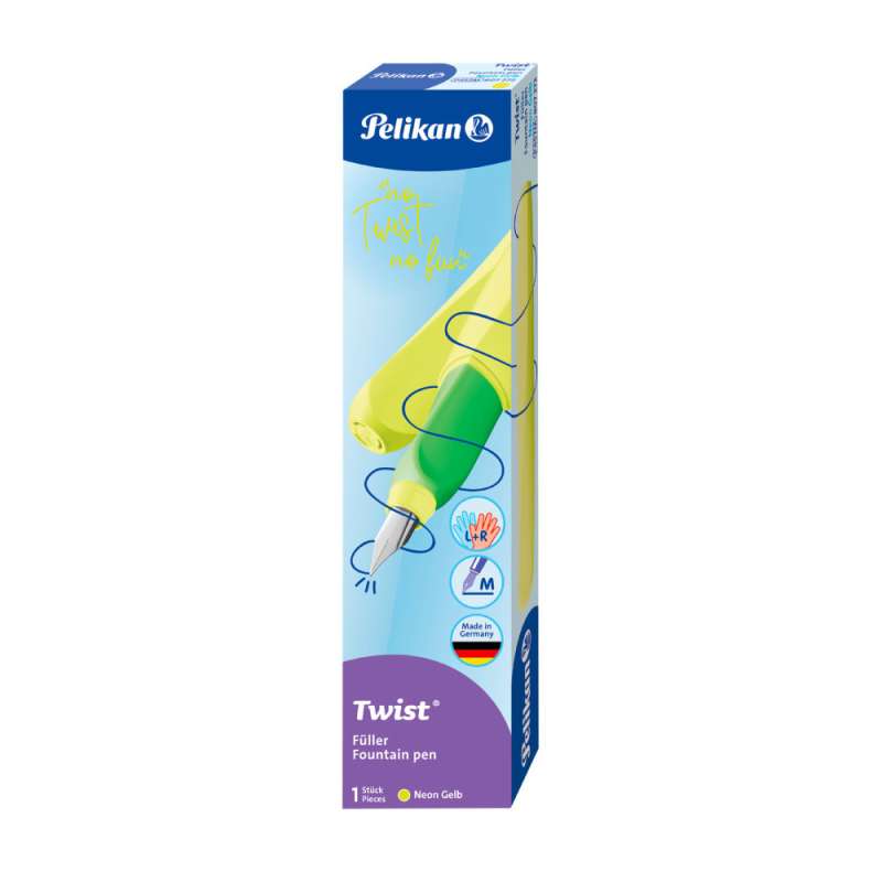 PELIKAN Füller Twist - Feder M neongelb Packung