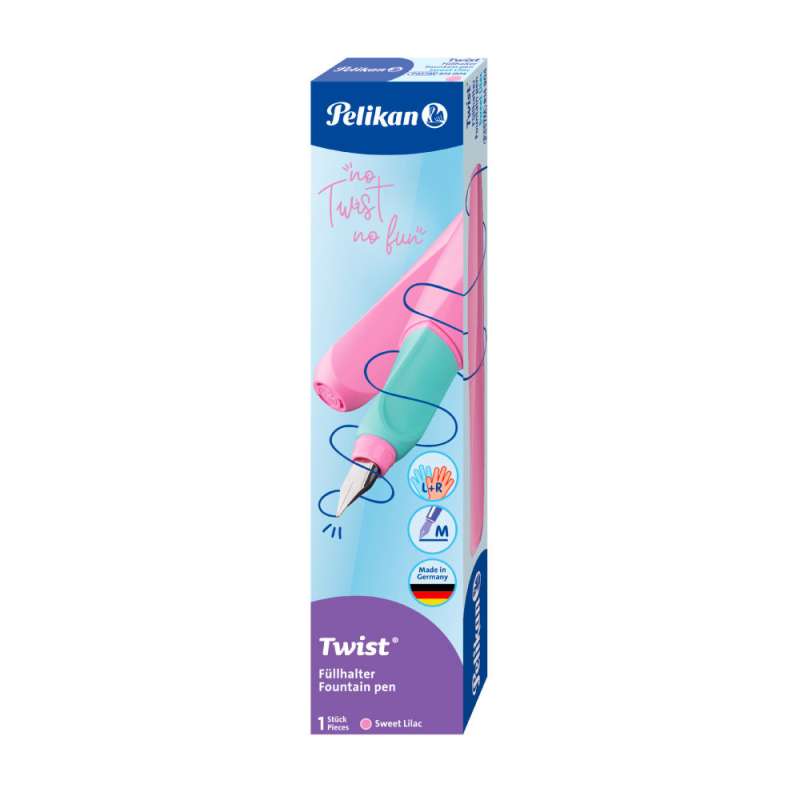 PELIKAN Füller Twist - Feder M rosa/türkis Packung