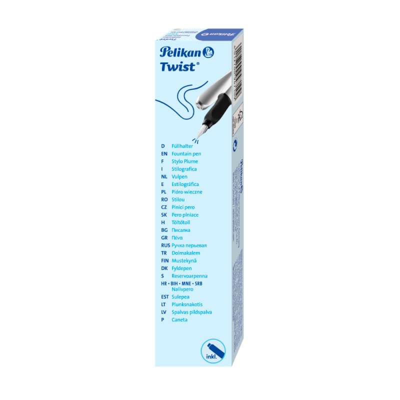 PELIKAN Füller Twist - Feder M silber hinten