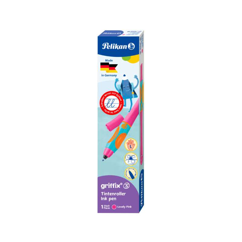 PELIKAN Tintenschreiber Griffix® lovely pink Linkshänder Packung