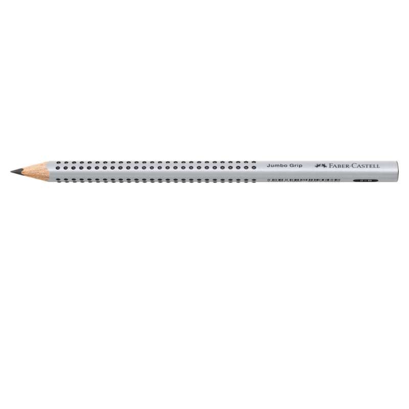FABER CASTELL Bleistift Jumbo-Grip silber Härtegrad - B liegend