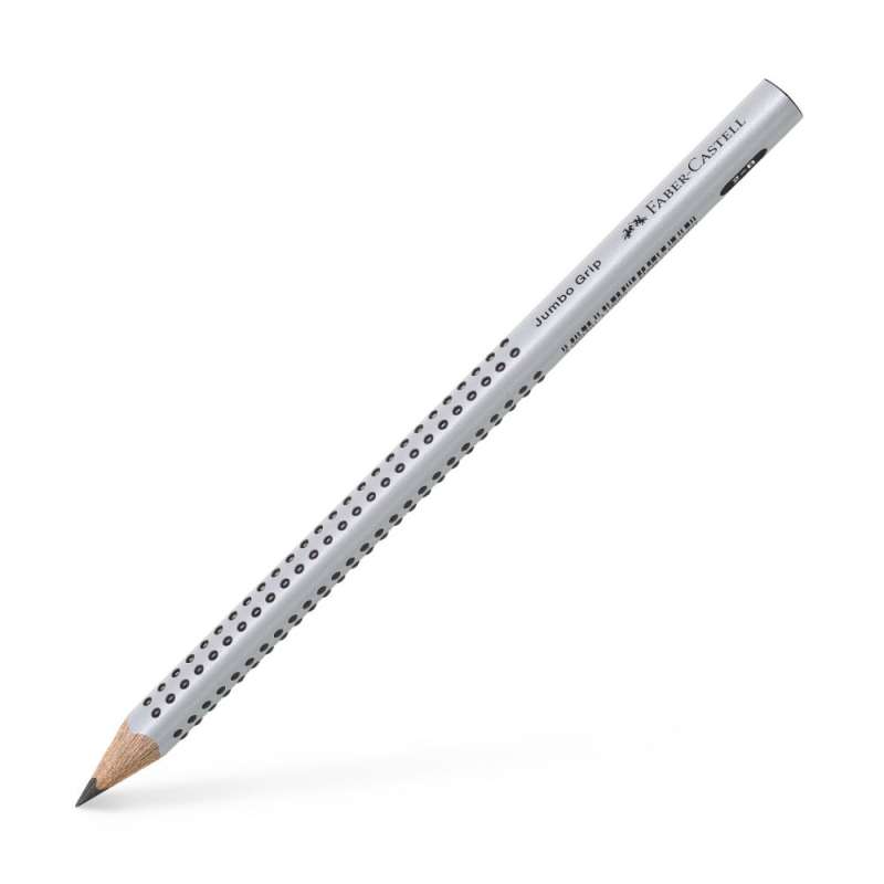 FABER CASTELL Bleistift Jumbo-Grip silber Härtegrad - B