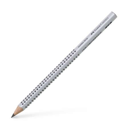 FABER CASTELL Bleistift Jumbo-Grip silber Härtegrad - B