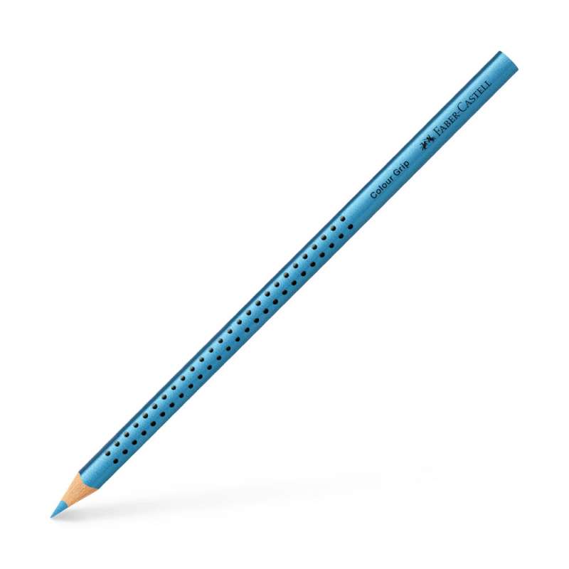 FABER CASTELL Dreikant-Buntstift Colour GRIP metallic blau