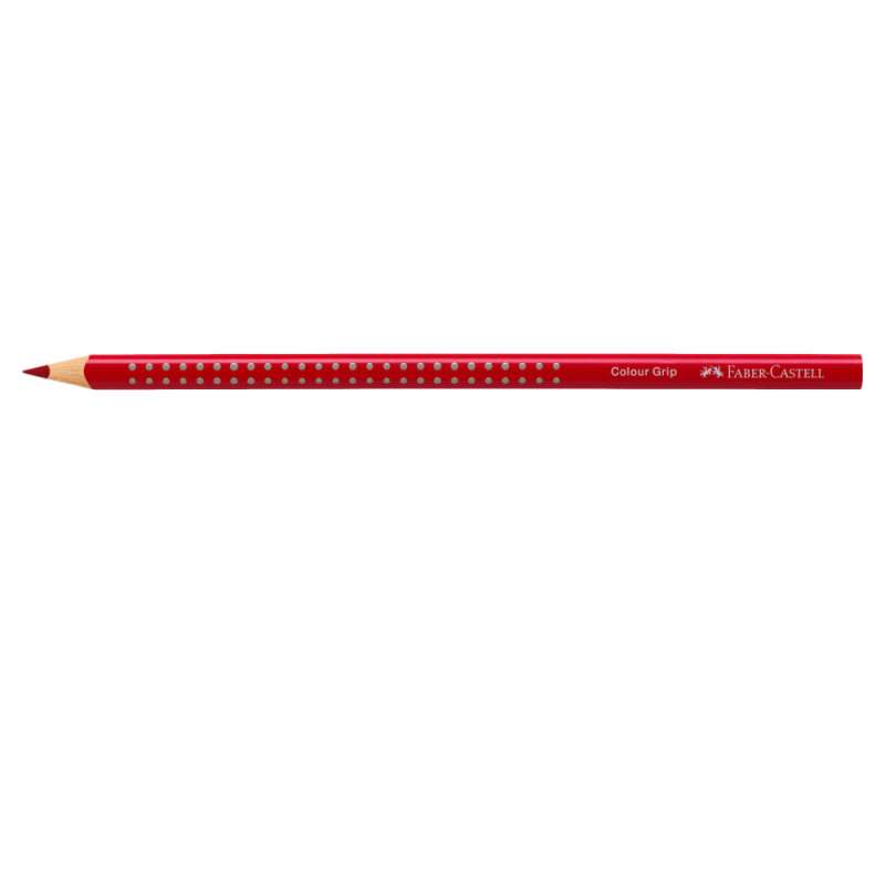 FABER CASTELL Dreikant-Buntstift Colour GRIP karminrot liegend