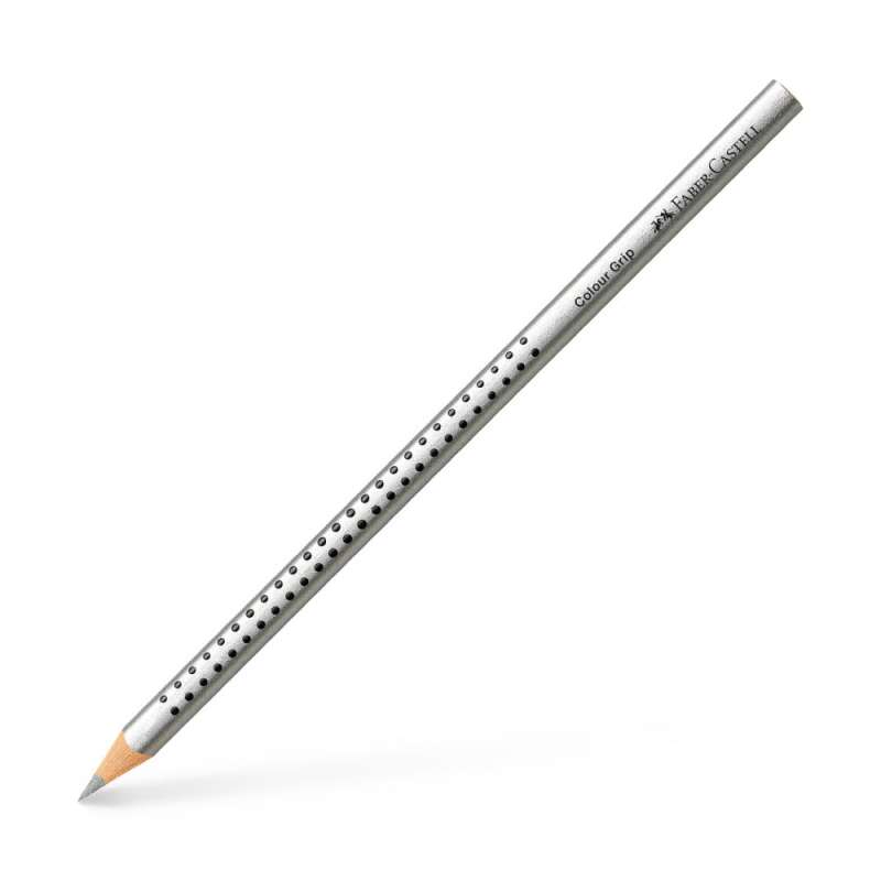 FABER CASTELL Dreikant-Buntstift Colour GRIP silber dunkel