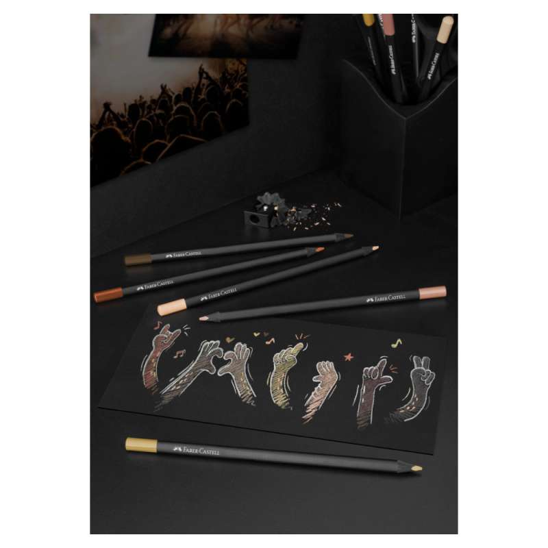 FABER CASTELL Black Edition Buntstifte 12er Set Skin Tones Stifte