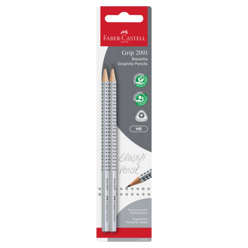 FABER-CASTELL Bleistift Grip 2001 Härtegrad - HB, Sets - 2er Set
