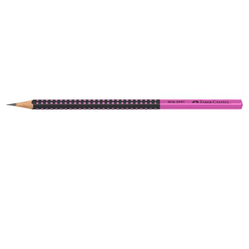 FABER-CASTELL Bleistift Grip 2001 schwarz-pink liegend