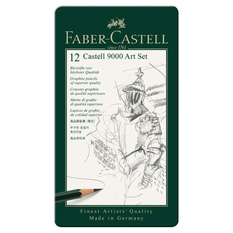 FABER-CASTELL Bleistift 9000  12er Art-Set (8B - 2H)