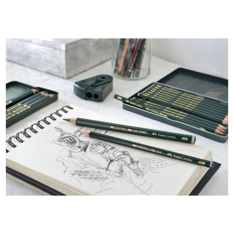 FABER-CASTELL Bleistift 9000  12er Art-Set (8B - 2H) Deko