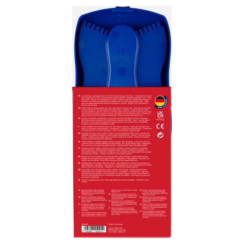 FABER-CASTELL Farbkasten Connector und Einzelfarben 12er Farben blau hinten