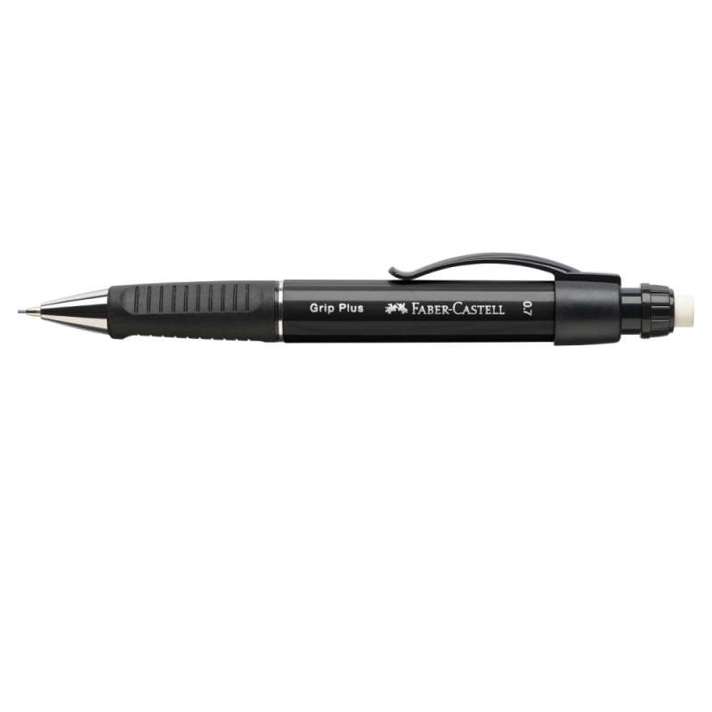 FABER-CASTELL Druckbleistift Grip Plus metallic schwarz liegend