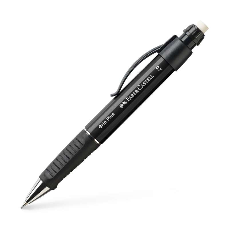 FABER-CASTELL Druckbleistift Grip Plus metallic schwarz