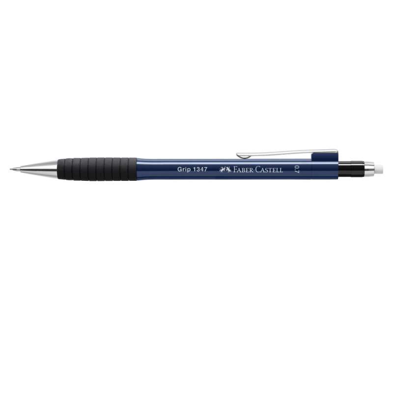 FABER CASTELL Druckbleistift Grip metallic blau, FABER-CASTELL Fein-Mine - 0,7 mm liegend