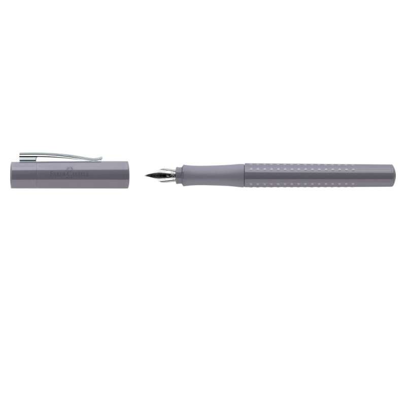 FABER-CASTELL Füller Grip 2010 Feder F, FABER-CASTELL Farben - dapple gray Kappe
