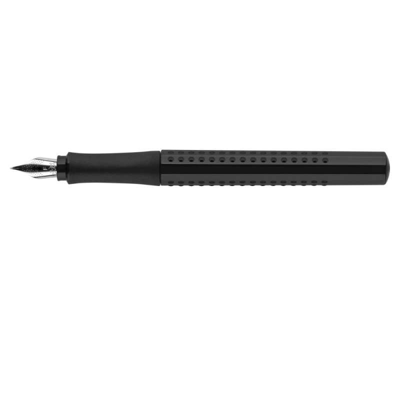 FABER-CASTELL Füller Grip 2010 Feder F, FABER-CASTELL Farben - schwarz offen