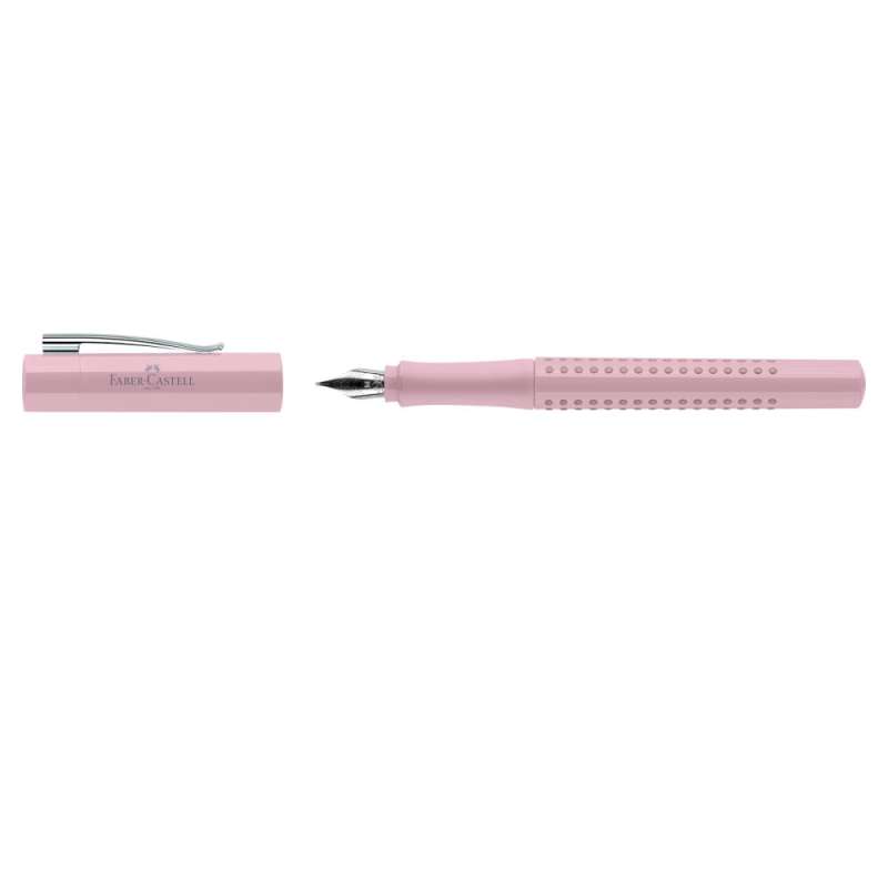 FABER-CASTELL Füller Grip 2010 Feder M, FABER-CASTELL Farben - rose shadows Kappe