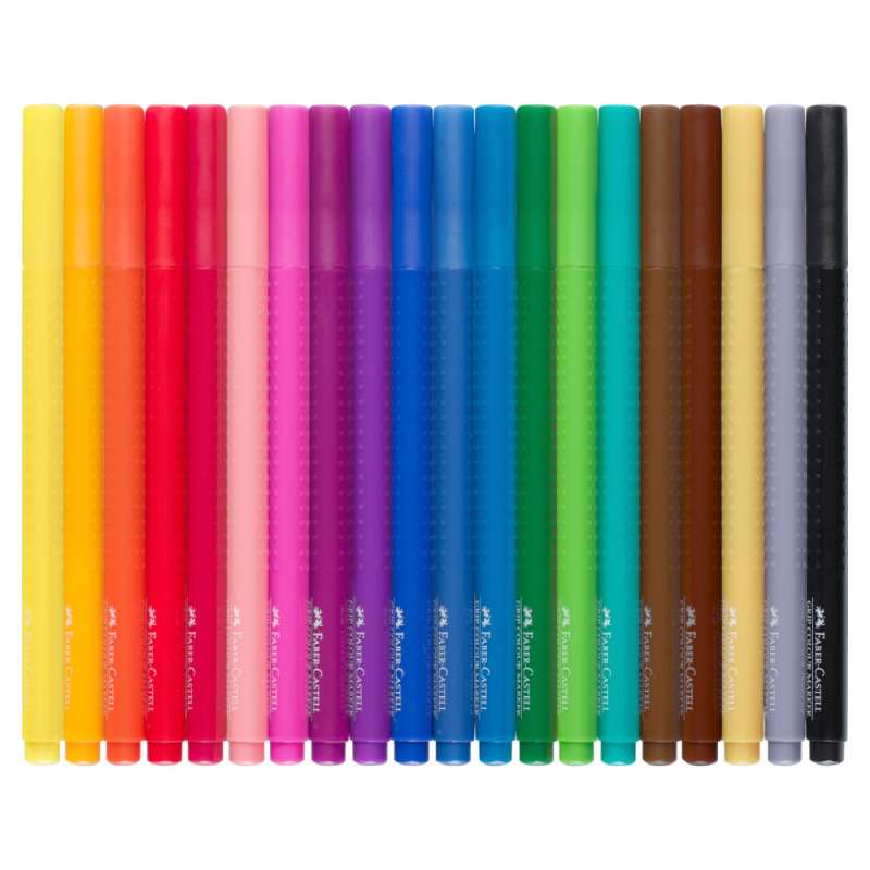 FABER-CASTELL Fasermaler - Filzstift Grip 20er Set Varianten