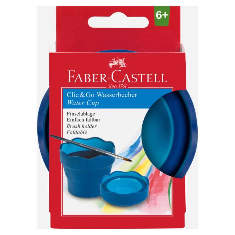 FABER-CASTELL Wasserbecher Clic and Go blau