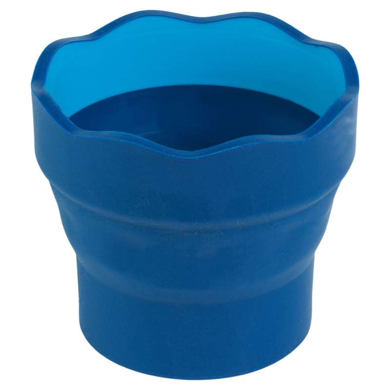 FABER-CASTELL Wasserbecher Clic and Go blau aufgestellt