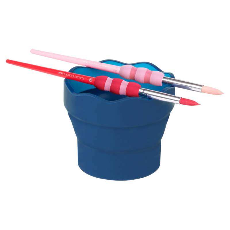 FABER-CASTELL Wasserbecher Clic and Go Pinsel blau