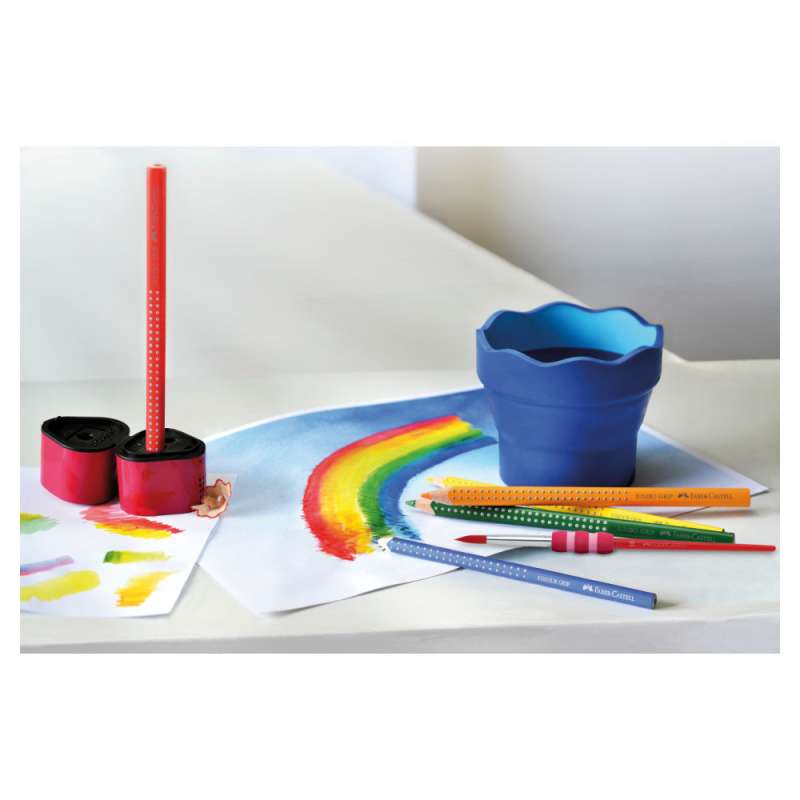 FABER-CASTELL Wasserbecher Clic and Go Tisch blau