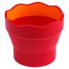 FABER-CASTELL Wasserbecher Clic and Go rot aufgestellt