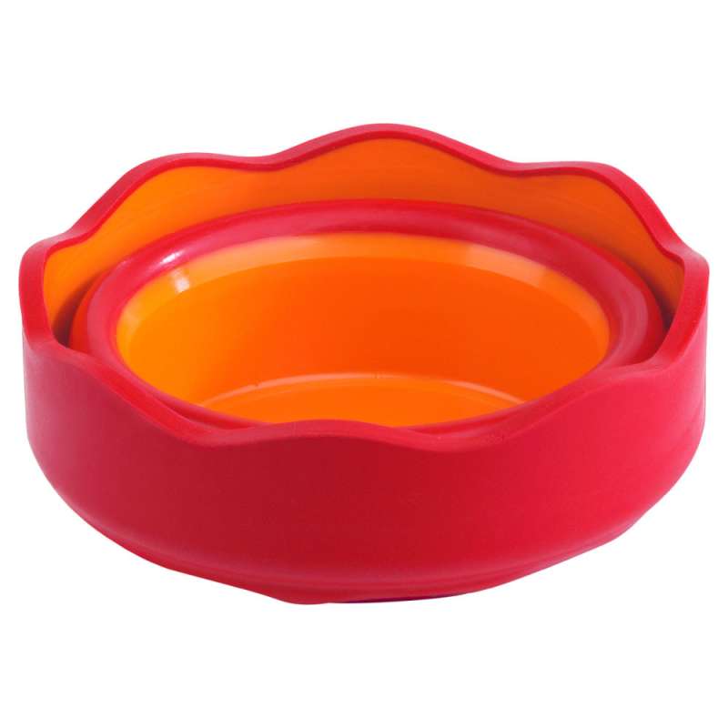 FABER-CASTELL Wasserbecher Clic and Go rot gefaltet