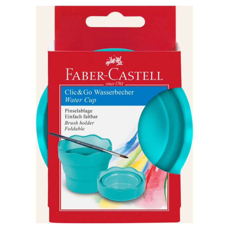 FABER-CASTELL Wasserbecher Clic and Go türkis