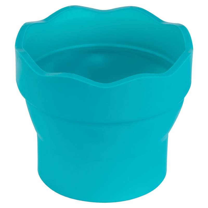 FABER-CASTELL Wasserbecher Clic and Go türkis aufgestellt