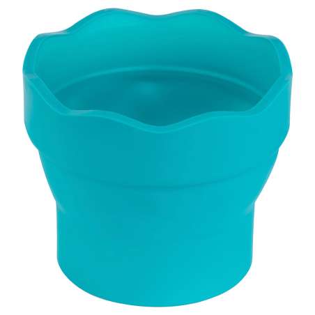 FABER-CASTELL Wasserbecher Clic and Go türkis aufgestellt