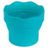 FABER-CASTELL Wasserbecher Clic and Go türkis aufgestellt