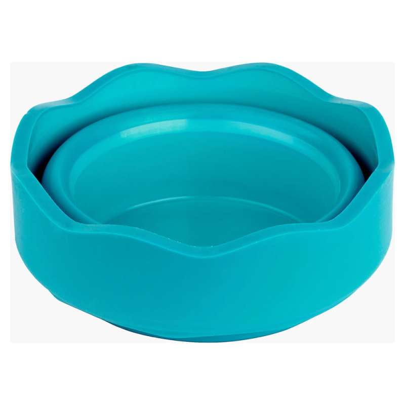 FABER-CASTELL Wasserbecher Clic and Go türkis gefaltet