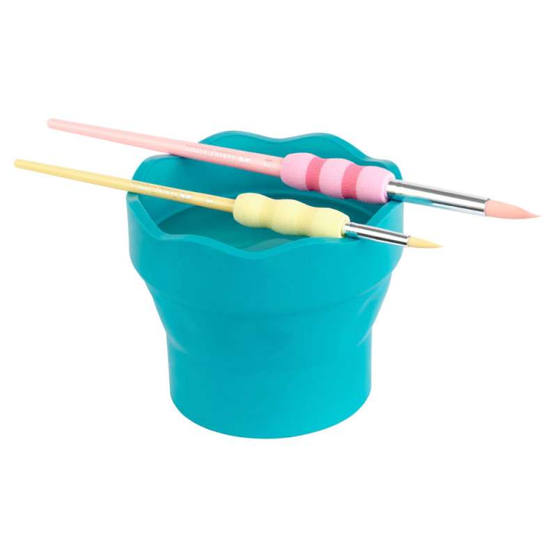 FABER-CASTELL Wasserbecher Clic and Go türkis Pinsel