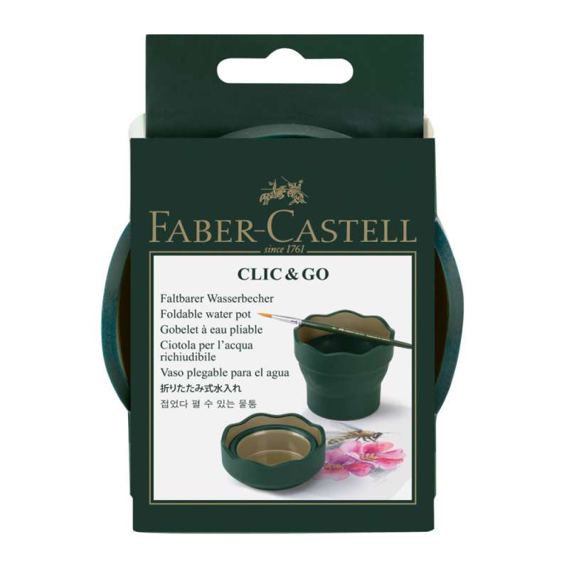 FABER-CASTELL Wasserbecher Clic and Go dunkelgrün