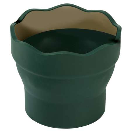FABER-CASTELL Wasserbecher Clic and Go dunkelgrün aufgstellt