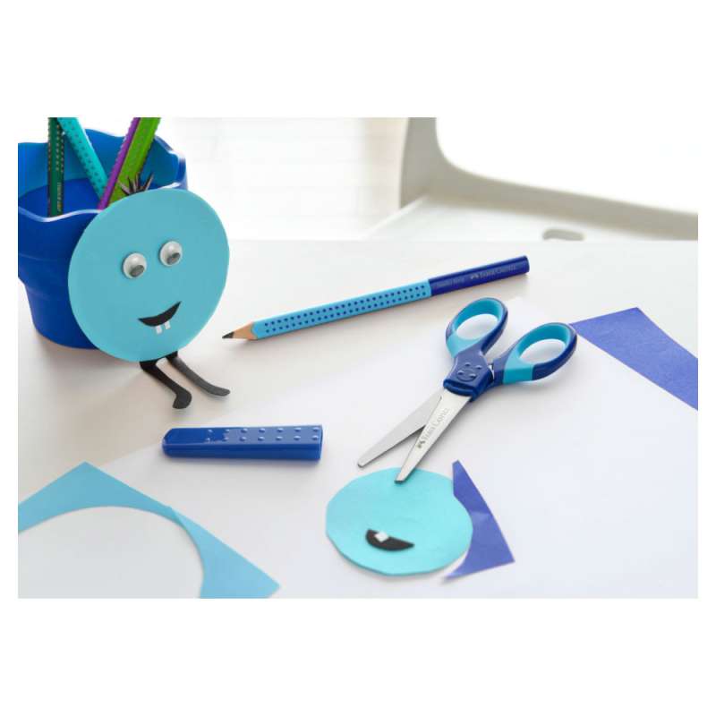 FABER-CASTELL Grip Schulschere blau Tisch