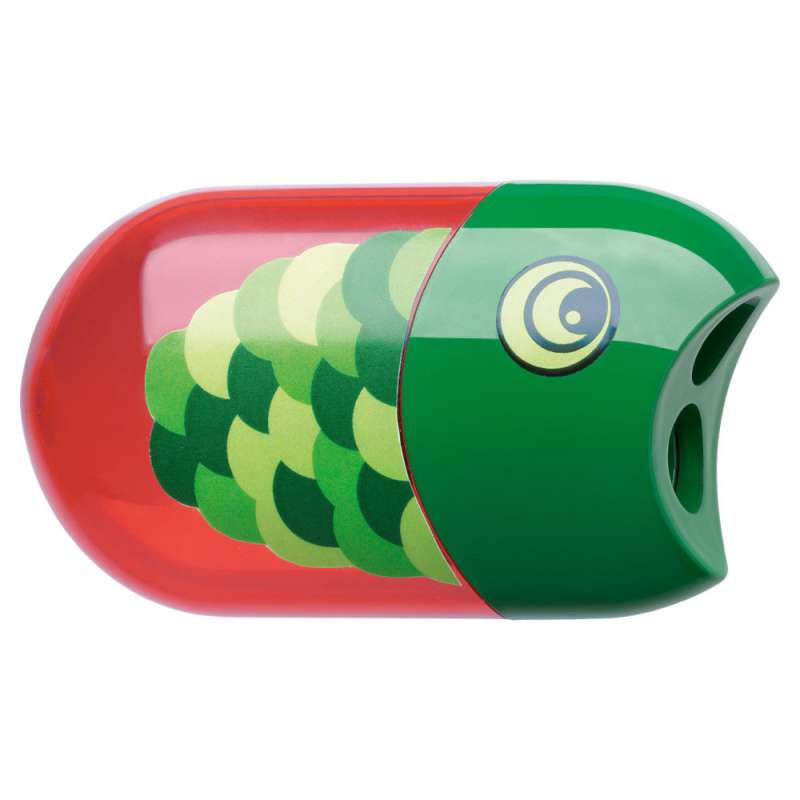 FABER-CASTELL Doppelanspitzer + Radierer Fisch offen