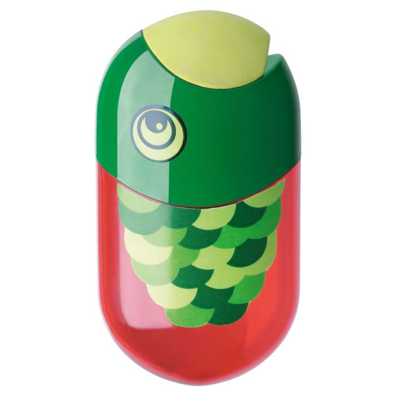 FABER-CASTELL Doppelanspitzer + Radierer Fisch geschlossen