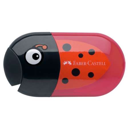 FABER-CASTELL Doppelanspitzer + Radierer Käfer geschlossen