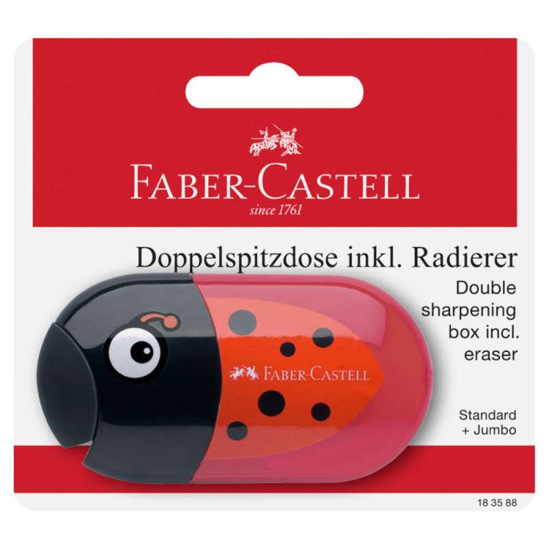 FABER-CASTELL Doppelanspitzer + Radierer Käfer