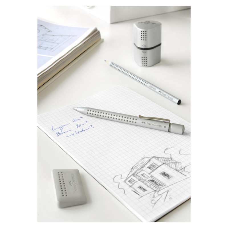 FABER-CASTELL Spitzdose dreifach Grip 2001 silber Deko