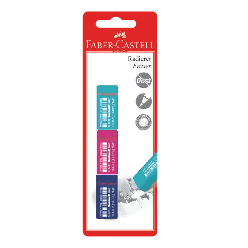 FABER-CASTELL Radierer Dust-free 3er Set