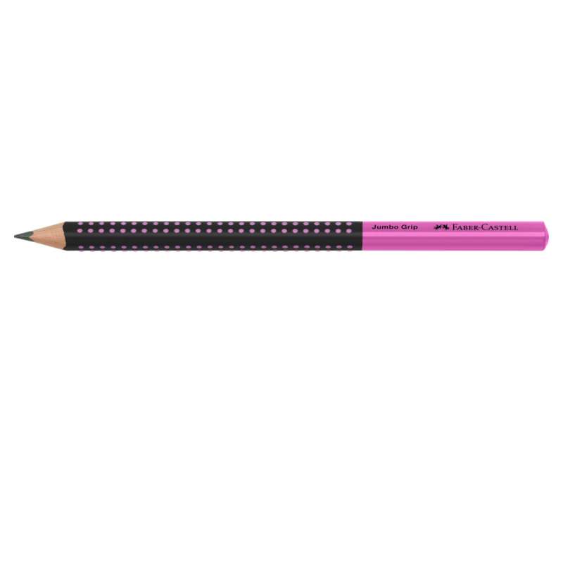 FABER-CASTELL Bleistift Jumbo Grip Two Tone schwarz-pink liegend