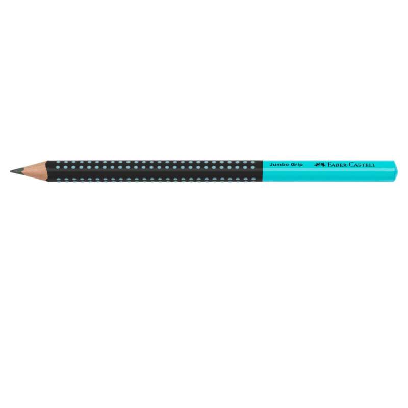 FABER-CASTELL Bleistift Jumbo Grip Two Tone schwarz-türkis liegend
