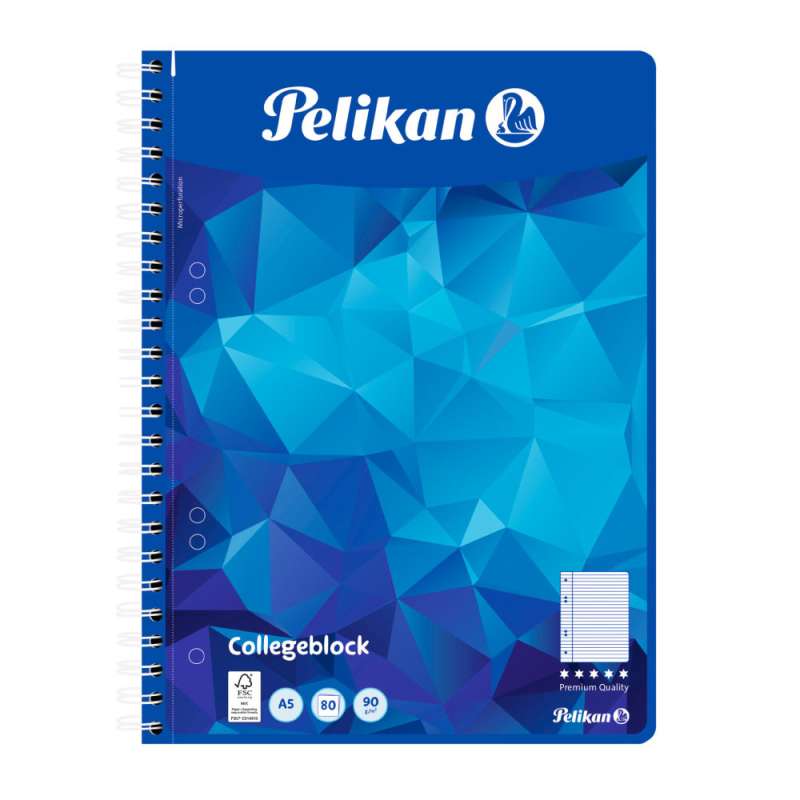 PELIKAN Spiralblock College Block - liniert - 80 Blatt A5