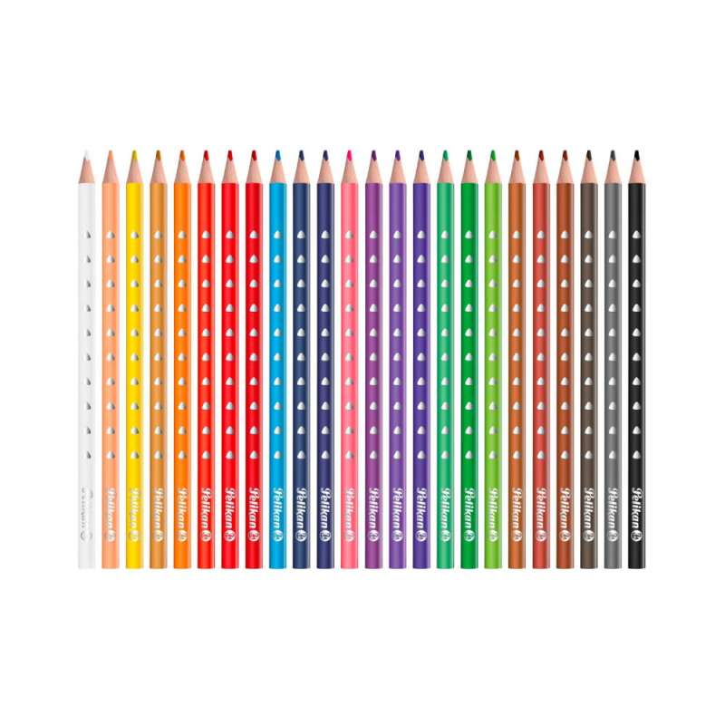 PELIKAN Buntstifte SILVERINO - dreikant dünn 24er Set alle Farben